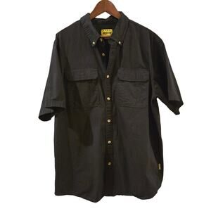 Brazos Contractor Ripstop Button Down Work Shirt Cotton XL